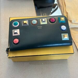 Fendi long zippy wallet